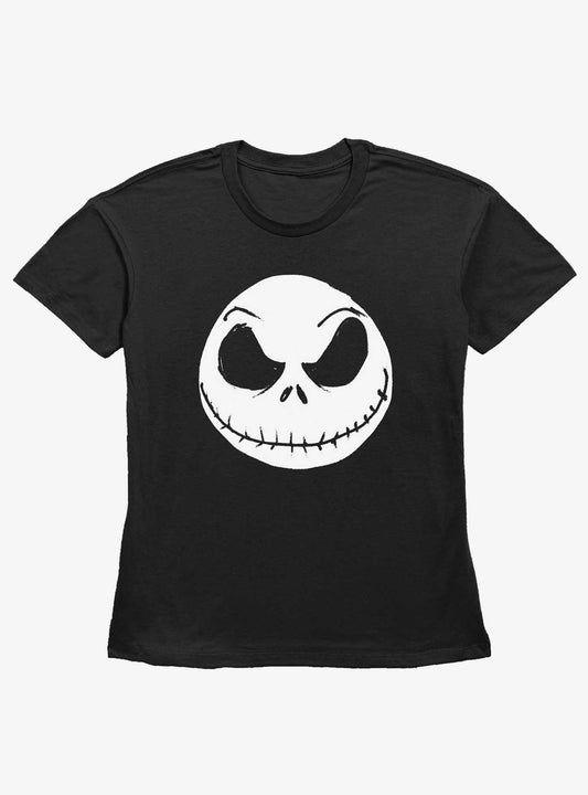 The Nightmare Before Christmas Big Face Jack Girls Straight Fit TShirt T-Shirt | Holiday Edition | Trending Festive Apparel