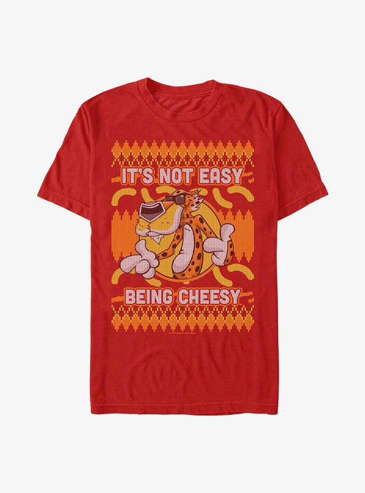 Cheetos Chester Cheetah Ugly Christmas Sweater Pattern T-shirt | Trendy Graphic Tee | Casual Unisex T-shirt