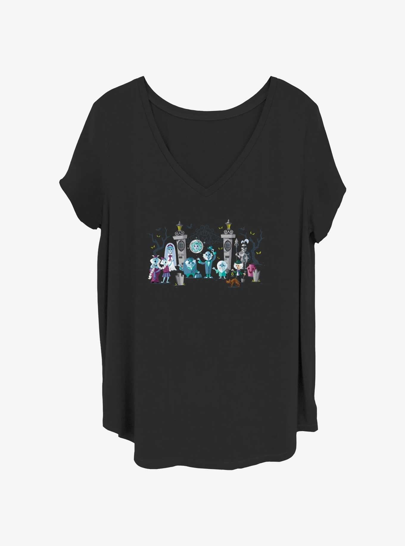 Disney The Haunted Mansion Characters Entrance Mansion Girls T-Shirt Plus Size