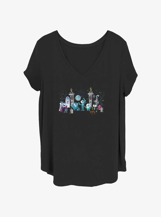 Disney The Haunted Mansion Characters Entrance Mansion Girls T-Shirt Plus Size