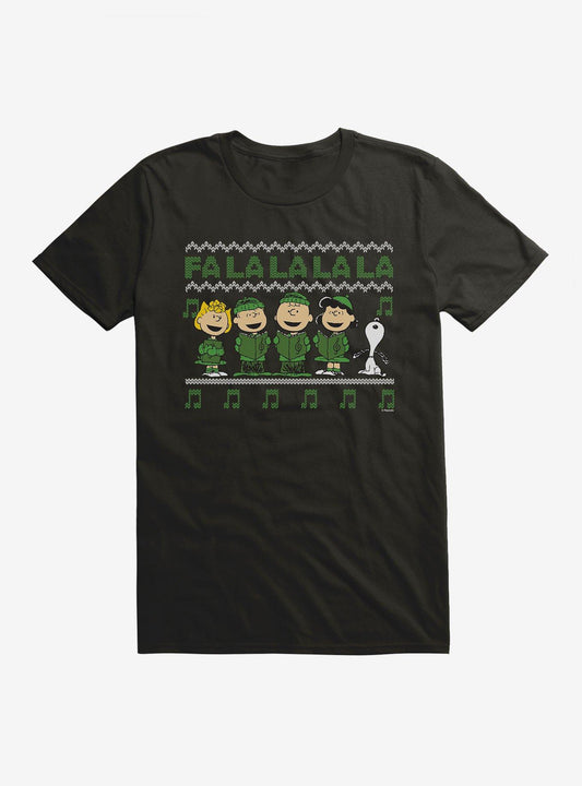 Peanuts Fa La La Christmas Pattern TShirt T-Shirt | Seasonal Must-Have | Perfect Holiday Gift