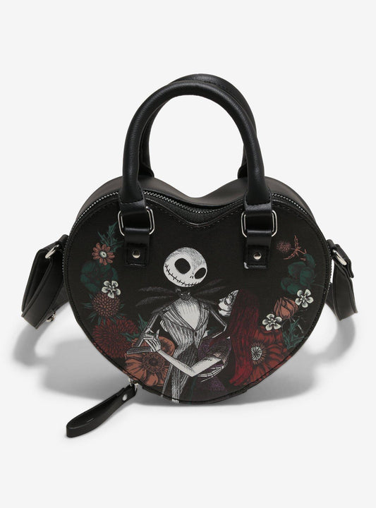 The Nightmare Before Christmas Jack Sally Hear Figural Crossbody Bag Tote Bag | Reusable Tote Bag | Eco Shopping Bag | Perfect Gift for Fans