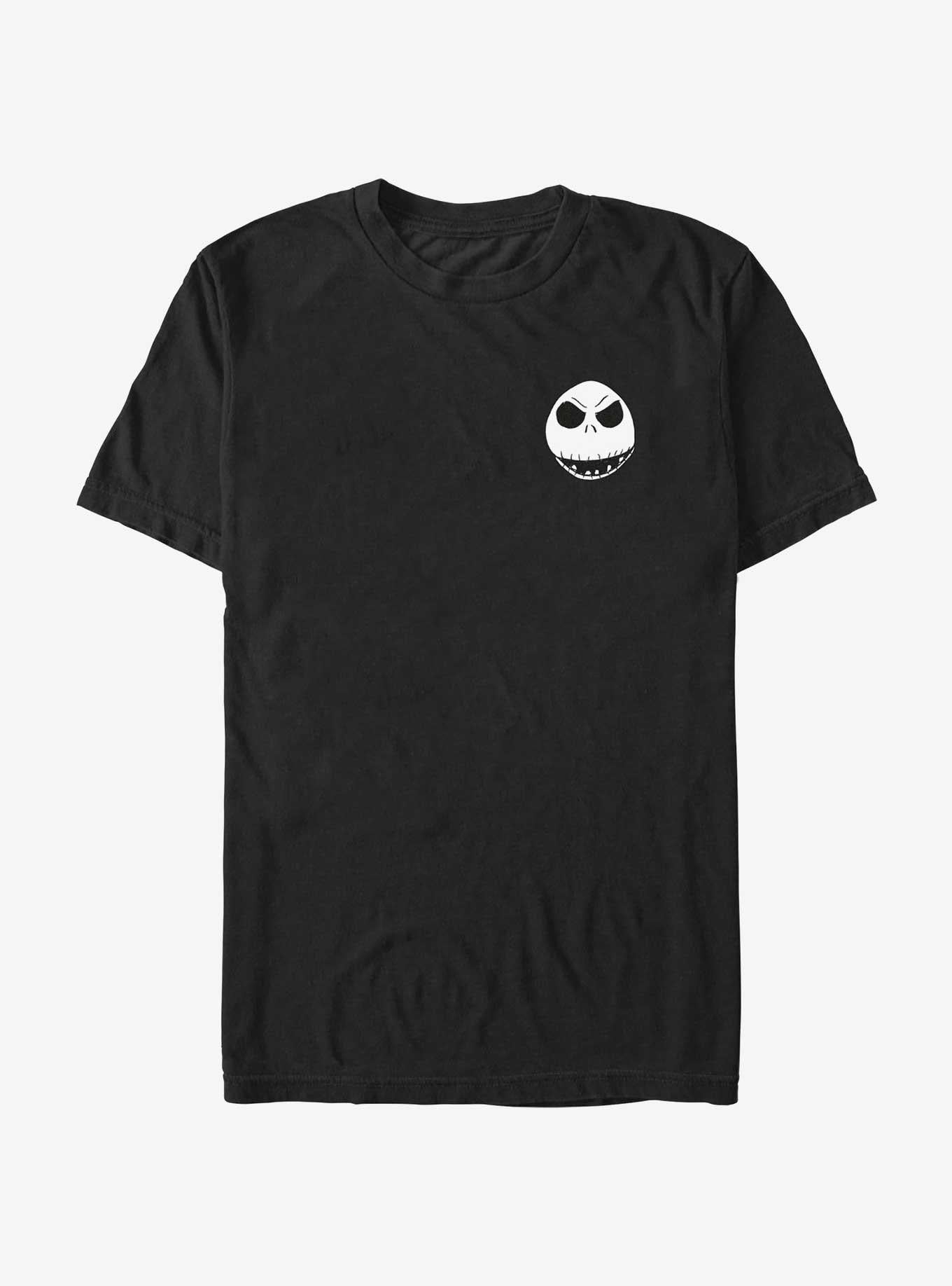 The Nightmare Before Christmas Jack Face Outline Pocket TShirt T-Shirt | Cute Festive Style | Limited Christmas Style