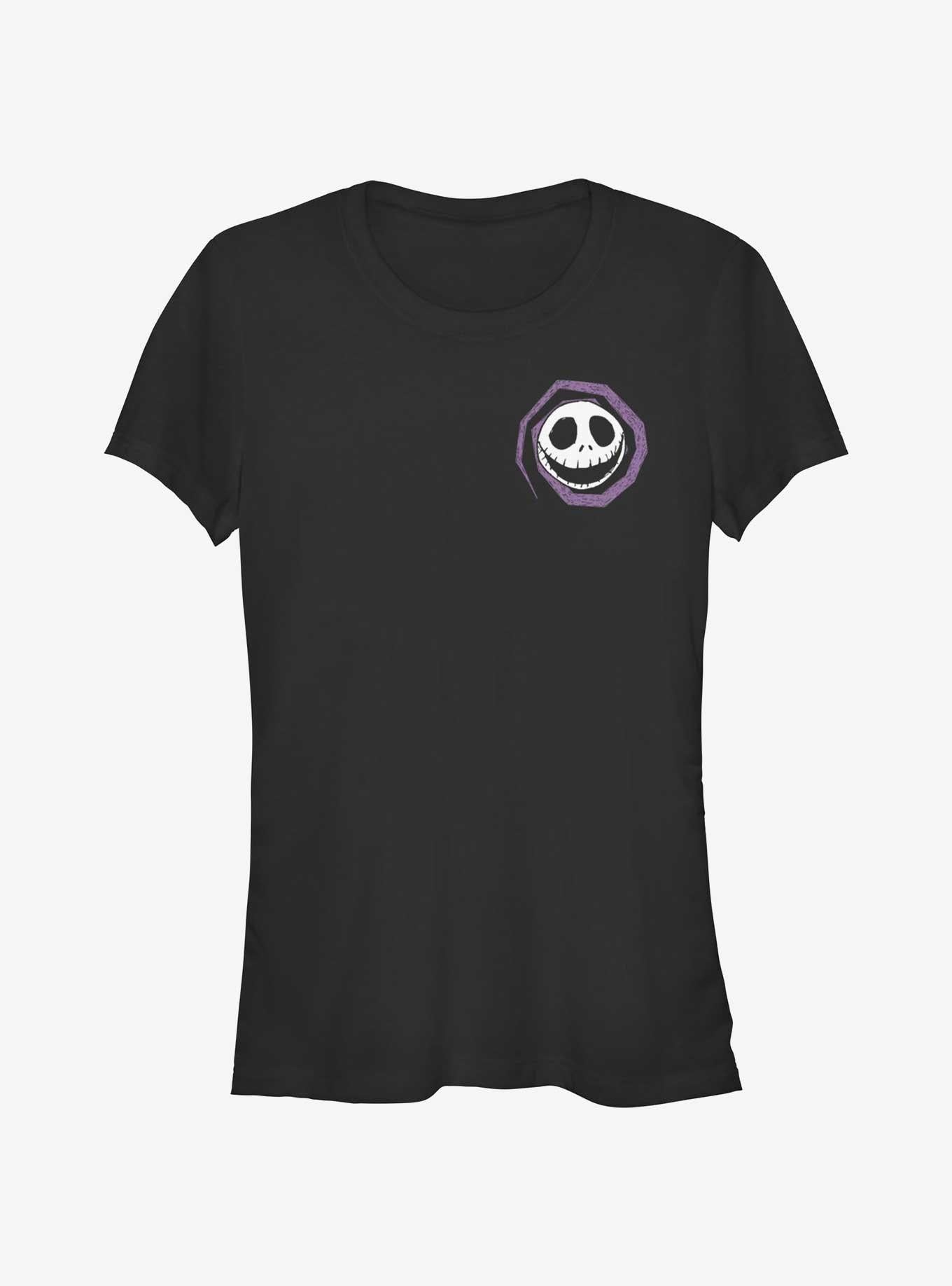 The Nightmare Before Christmas Jacks Head Spiral Pocket Girls TShirt T-Shirt | Premium Graphic | Perfect For Daily Wear