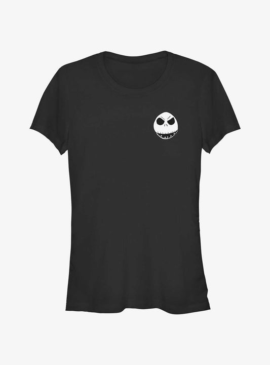 The Nightmare Before Christmas Jack Face Pocket Girls TShirt T-Shirt | Holiday Edition | Limited Christmas Style