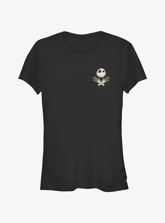 The Nightmare Before Christmas Jack Arm Cross Pocket Girls TShirt T-Shirt | Best-Selling Design | Perfect For Daily Wear
