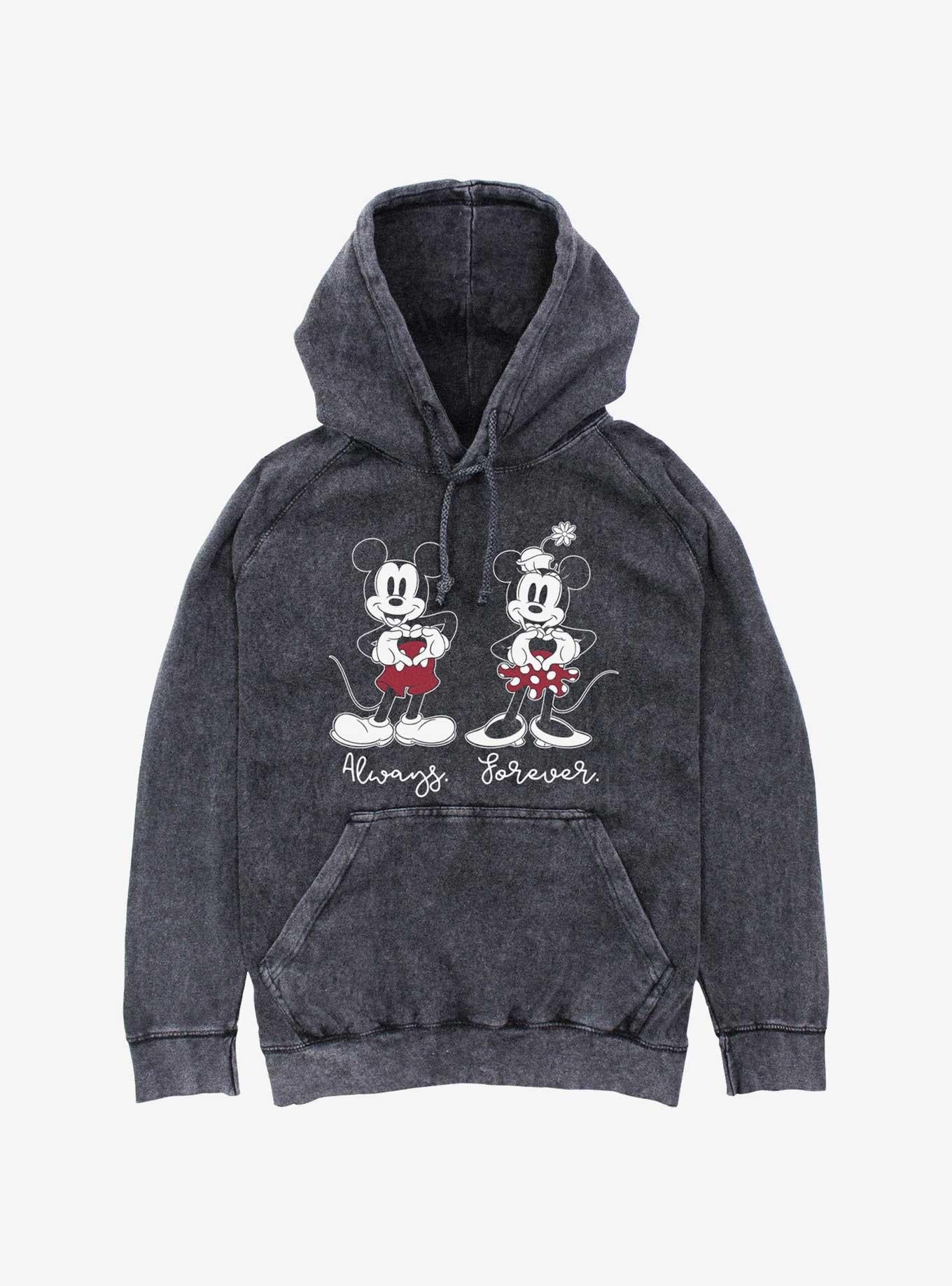Disney Mickey Mouse & Minnie Mouse Always Forever Mineral Wash Hoodie