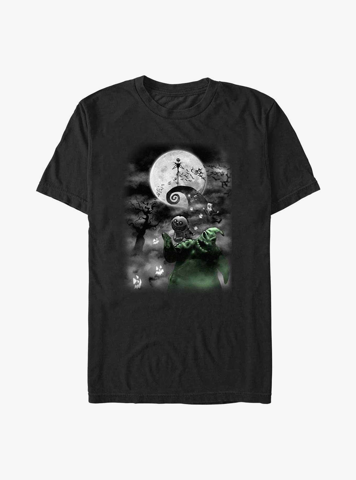 The Nightmare Before Christmas Jack Night Sky Big Tall TShirt T-Shirt | Vintage Christmas Look | Limited Christmas Style