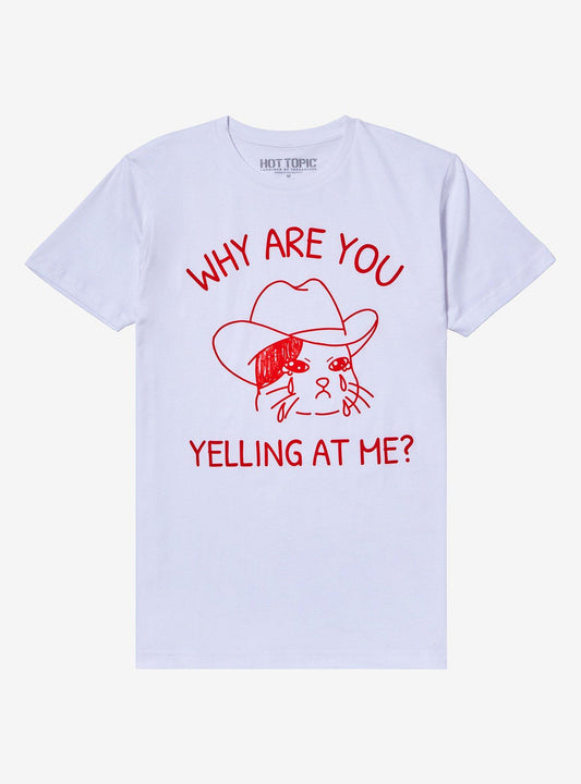 Crying Cat Yelling At Me T-Shirt By FAA Graphica