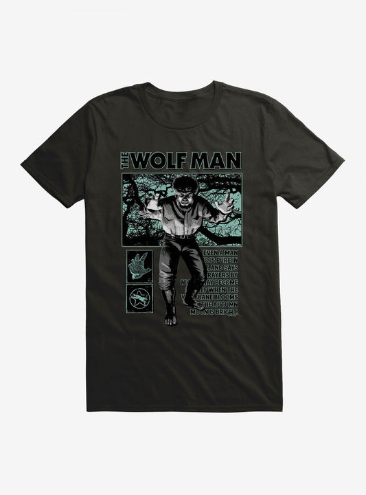 Universal Monsters The Wolf Man From Man To Beast T-Shirt