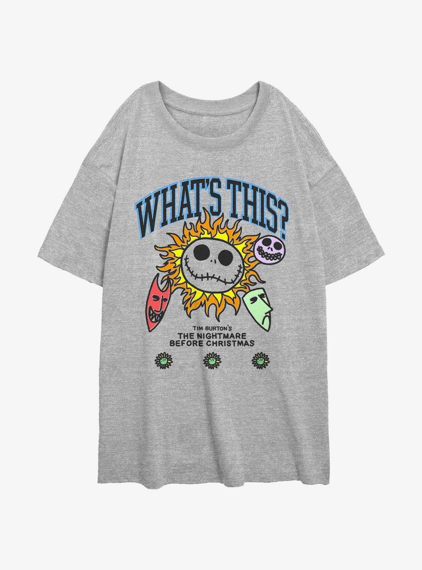 The Nightmare Before Christmas What Is This Girls Oversized TShirt T-Shirt | Holiday Edition | Top Pick For Gifting