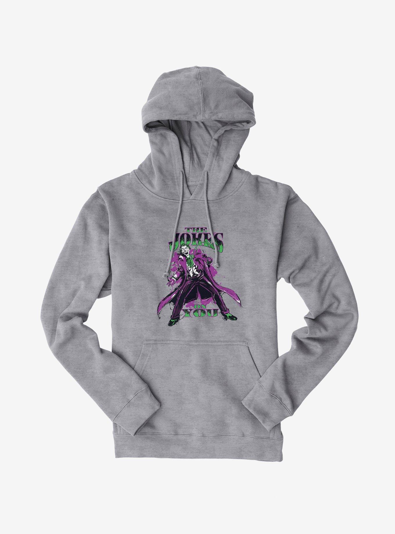 Batman Joker The Jokes On You Splatter Hoodie