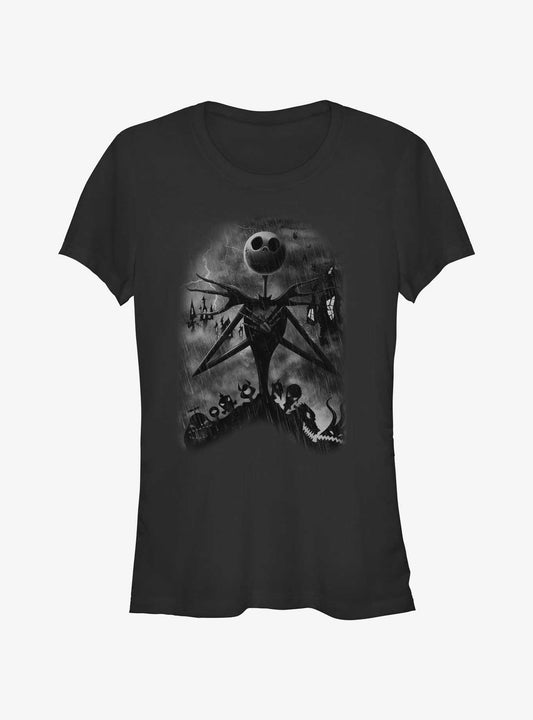 The Nightmare Before Christmas Jack Thunderstorm Girls TShirt T-Shirt | Vintage Christmas Look | Top Pick For Gifting