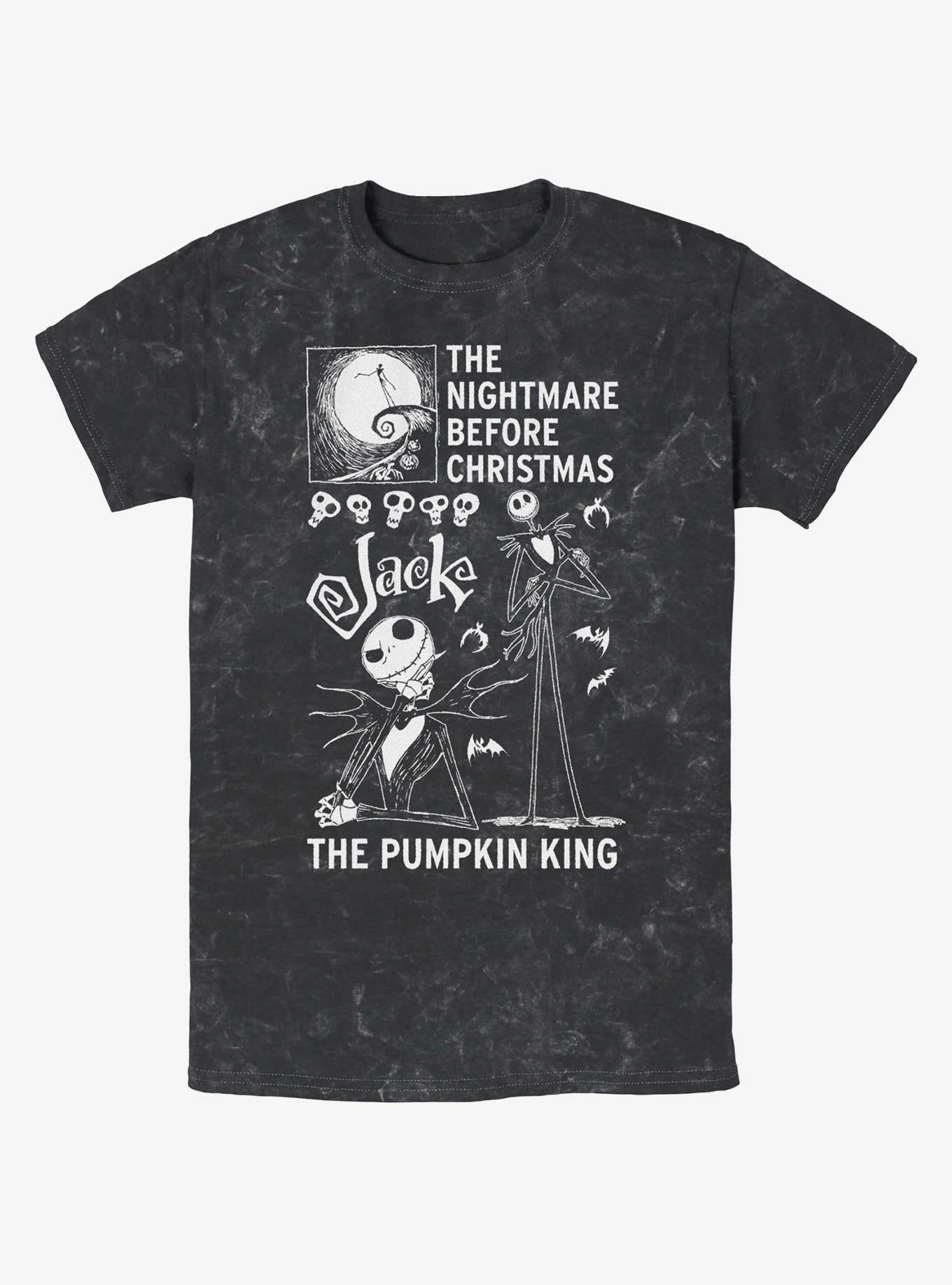The Nightmare Before Christmas Jack Pumpkin King Mineral Wash TShirt T-Shirt | Holiday Edition | Trending Festive Apparel