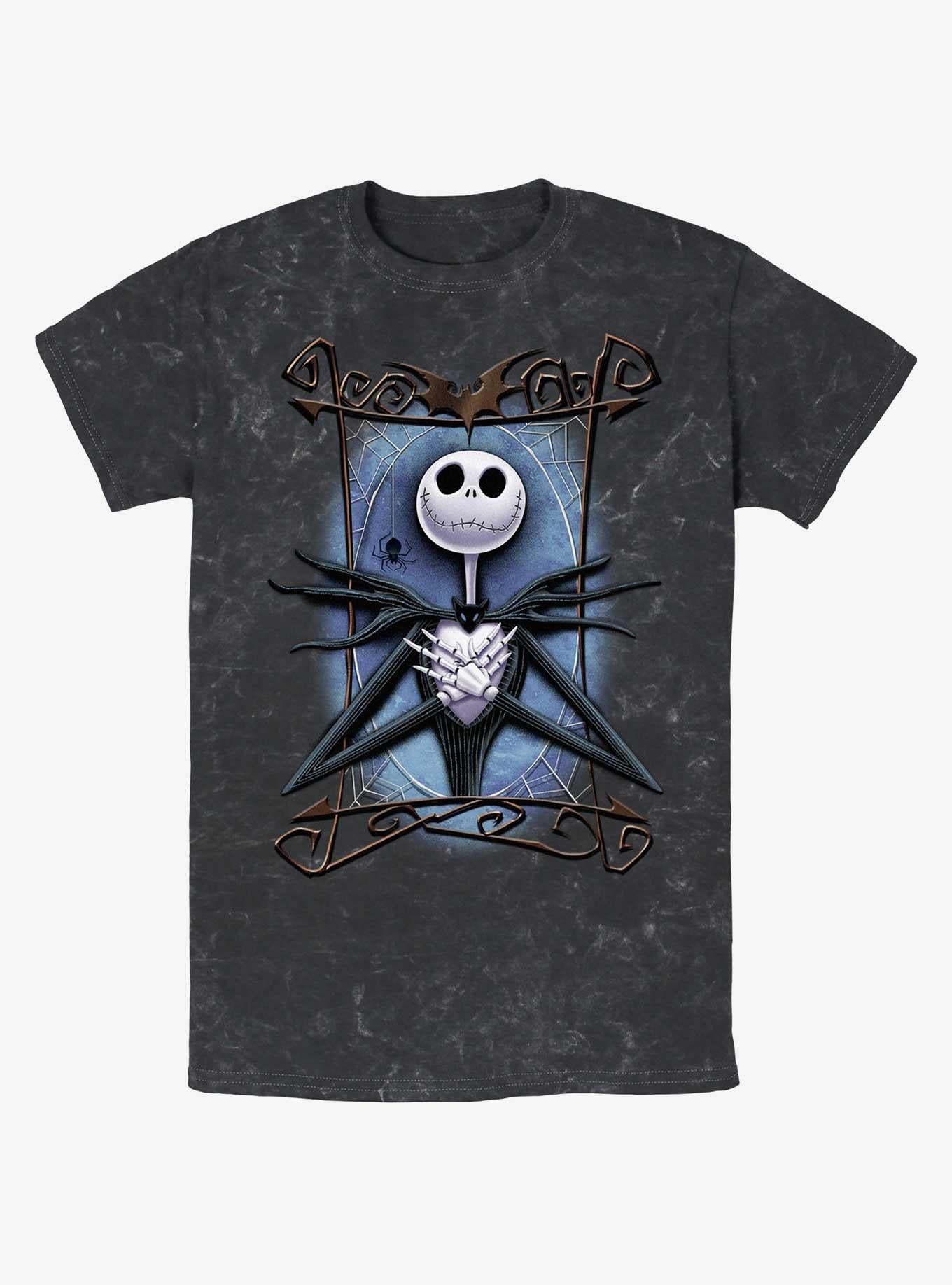 The Nightmare Before Christmas Framed Jack Mineral Wash TShirt T-Shirt | Seasonal Must-Have | Top Pick For Gifting