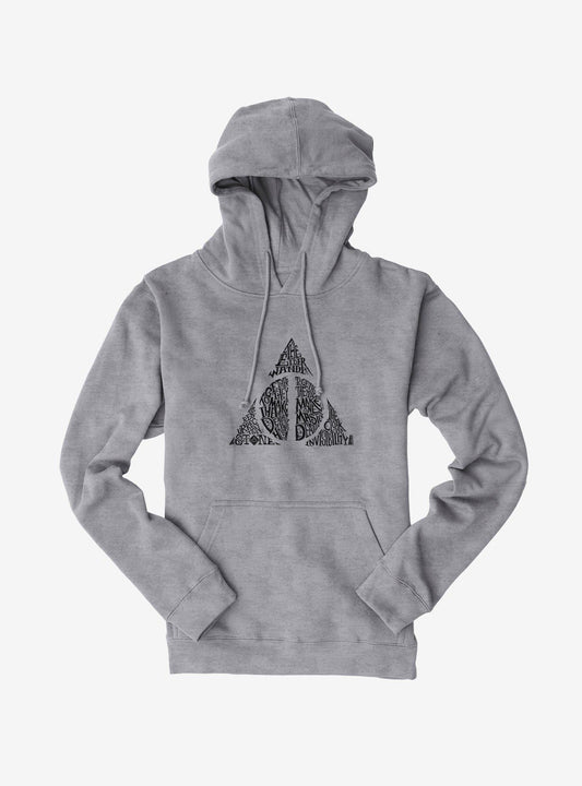 Harry Potter Deathly Hallows Script Hoodie