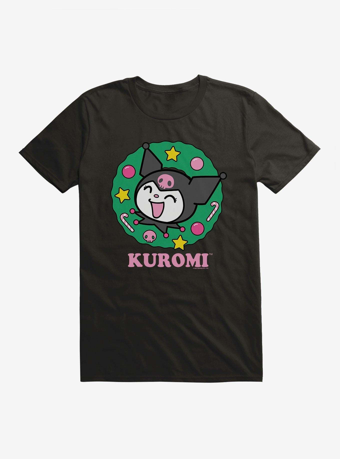 Kuromi Christmas Wreath TShirt T-Shirt | Fan Favorite Artwork | Perfect Holiday Gift