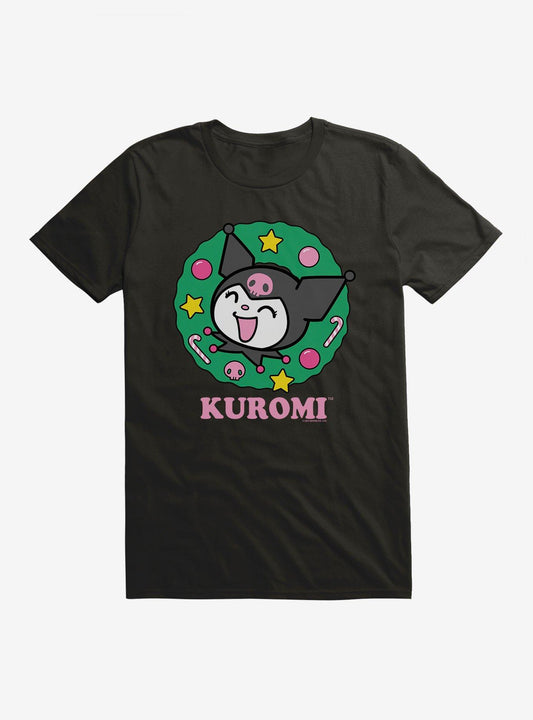 Kuromi Christmas Wreath TShirt T-Shirt | Fan Favorite Artwork | Perfect Holiday Gift