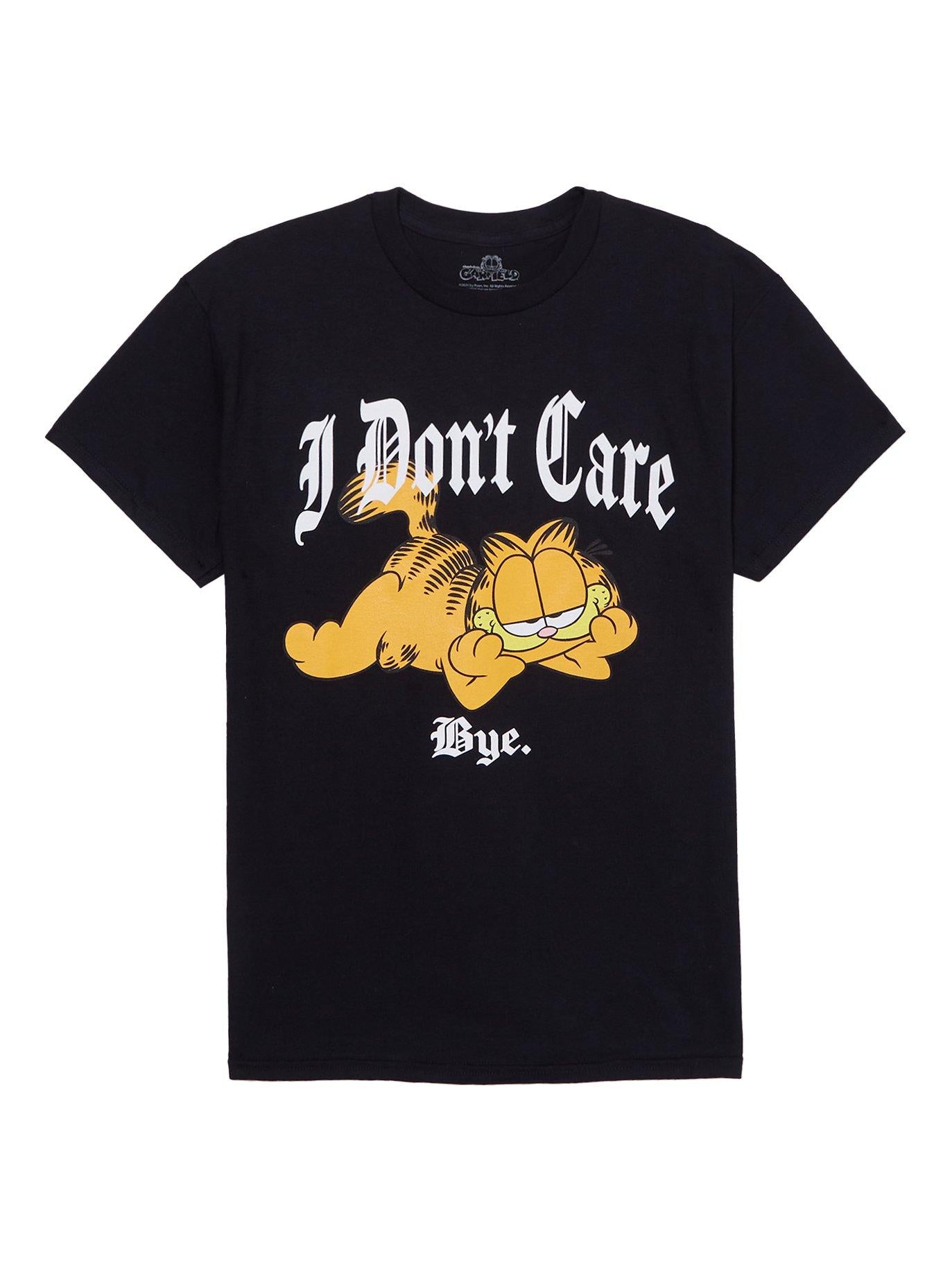 Garfield I Dont Care Bye Boyfriend Fit Girls TShirt Graphic Tee | Graphic Tee | Unisex Shirt | High-Quality Print
