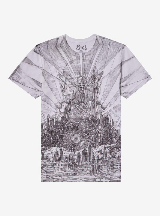 Ghost Papa Emeritus Throne Jumbo Graphic T-Shirt