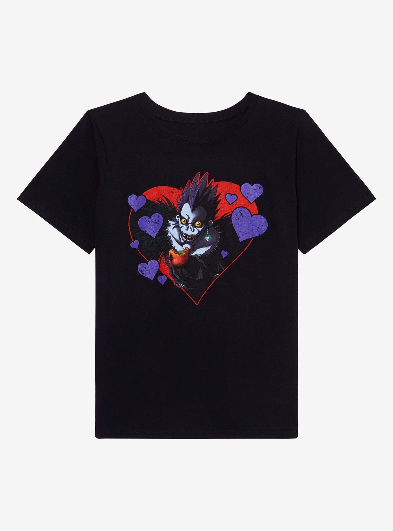 Death Note Ryuk Heart Boyfriend Fit Girls T-Shirt