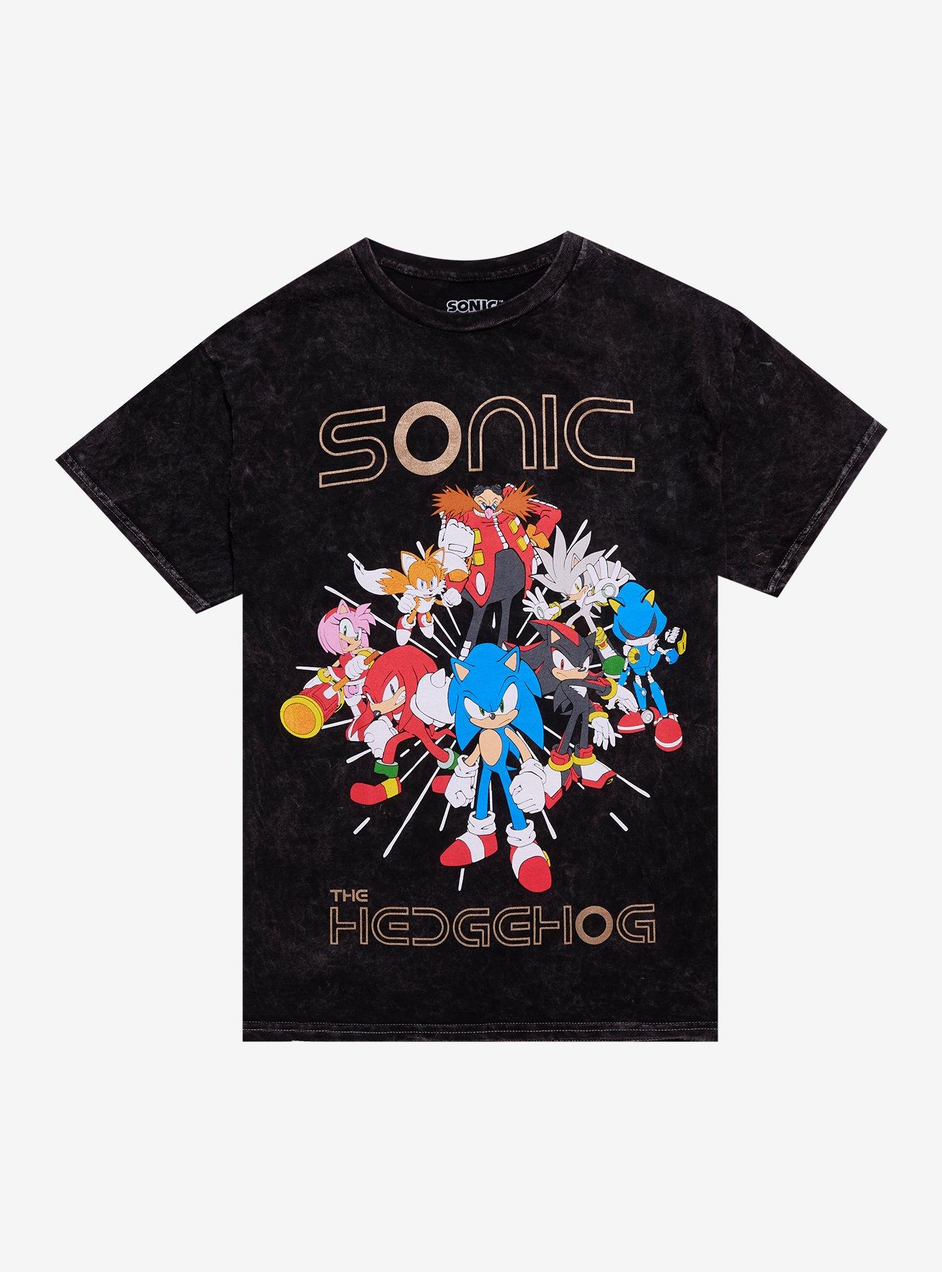 Sonic The Hedgehog Group Mineral Wash T-Shirt