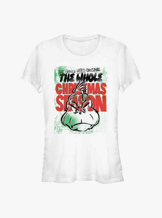 Dr Seuss Hated Christmas Season Girls T-Shirt T-Shirt – Premium Quality Print | Trending Now