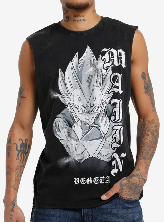 Dragon Ball Z Majin Vegeta Mineral Wash Muscle Tank Top