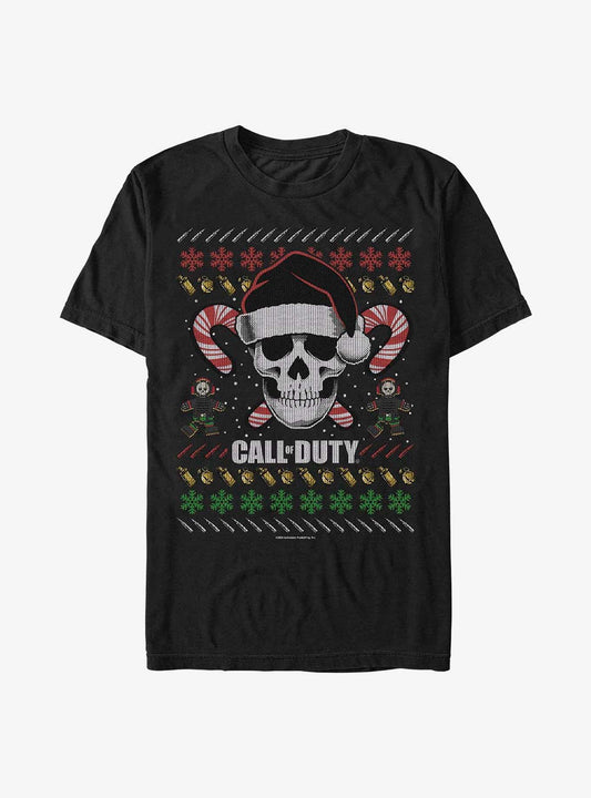 Call Of Duty Ugly Christmas Skull T-shirt | Trendy Graphic Tee | Casual Unisex T-shirt