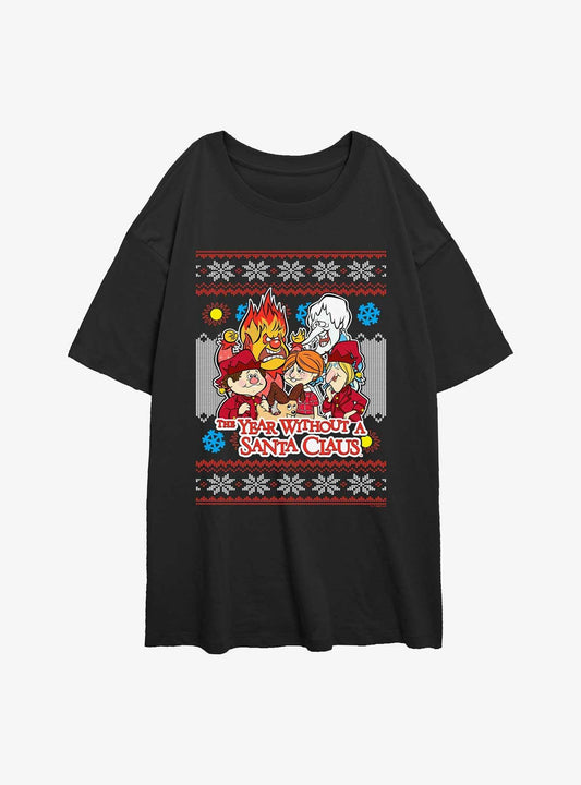 A Year Without A Santa Christmas Gang Girls Oversized TShirt T-Shirt | Top Trending Graphic | Perfect For Daily Wear