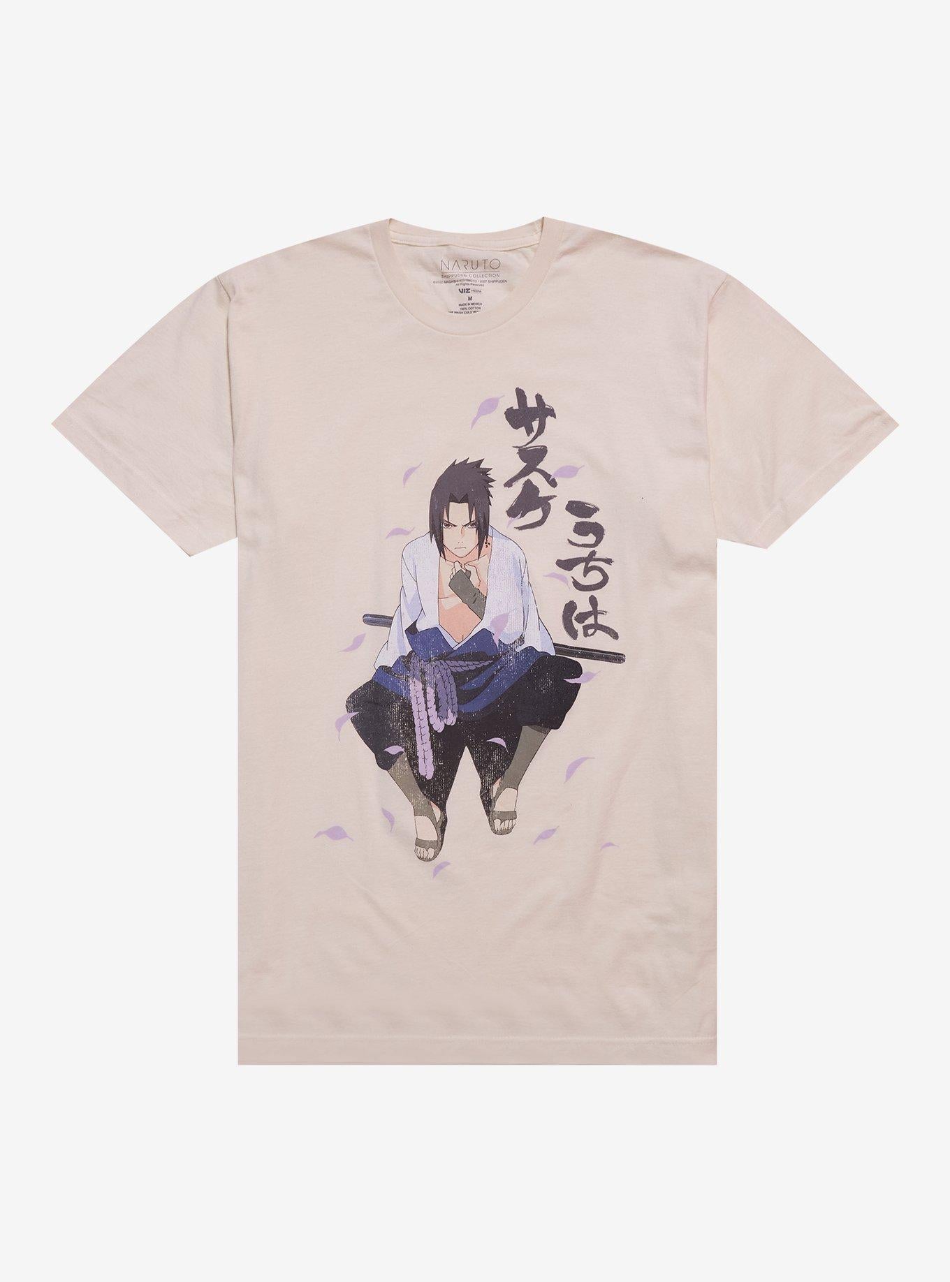Naruto Shippuden Sasuke Purple Leaves TShirt Graphic Tee | Graphic Tee | Unisex Shirt | High-Quality Print