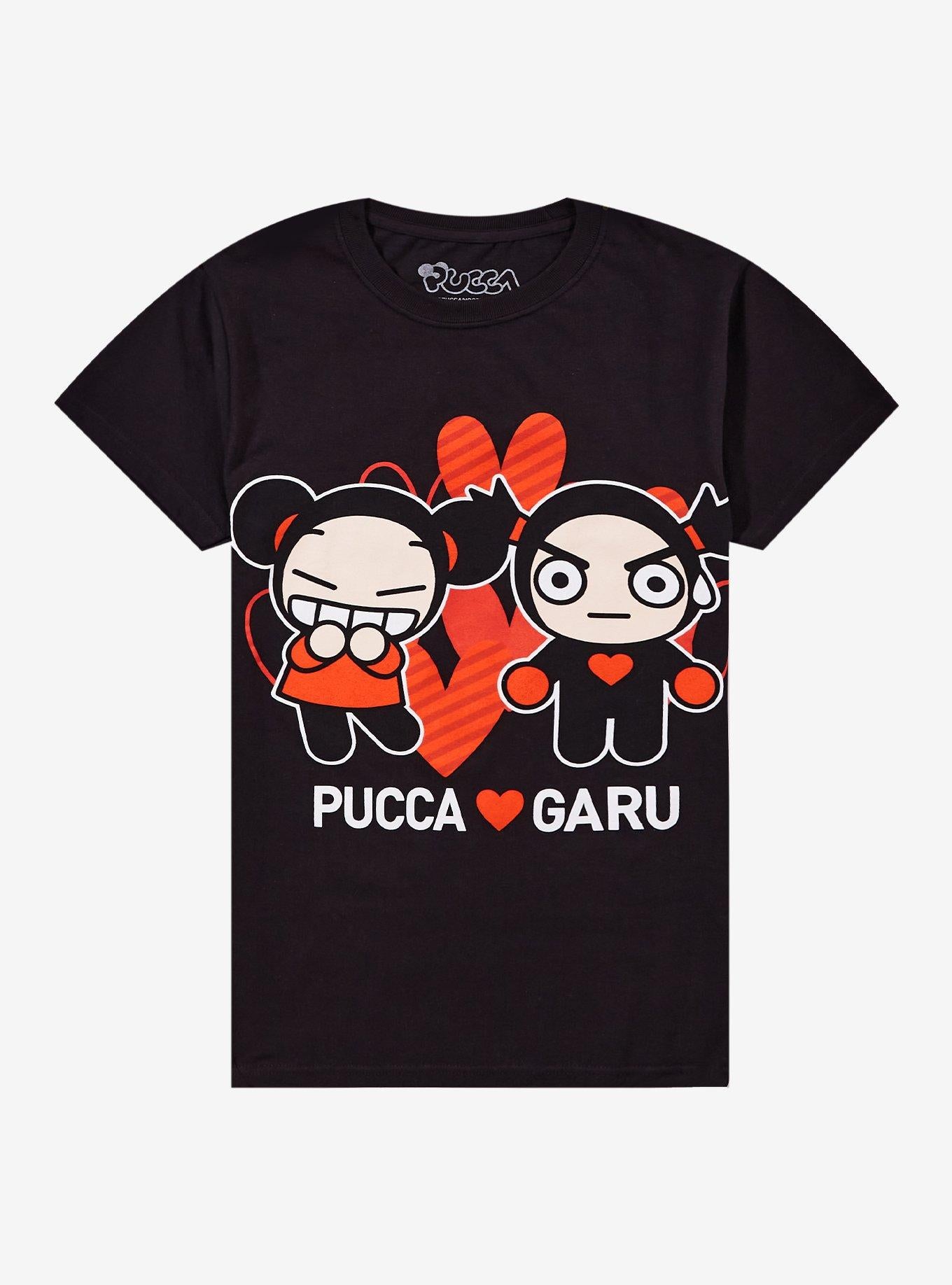 Pucca & Garu Hearts Boyfriend Fit Girls T-Shirt
