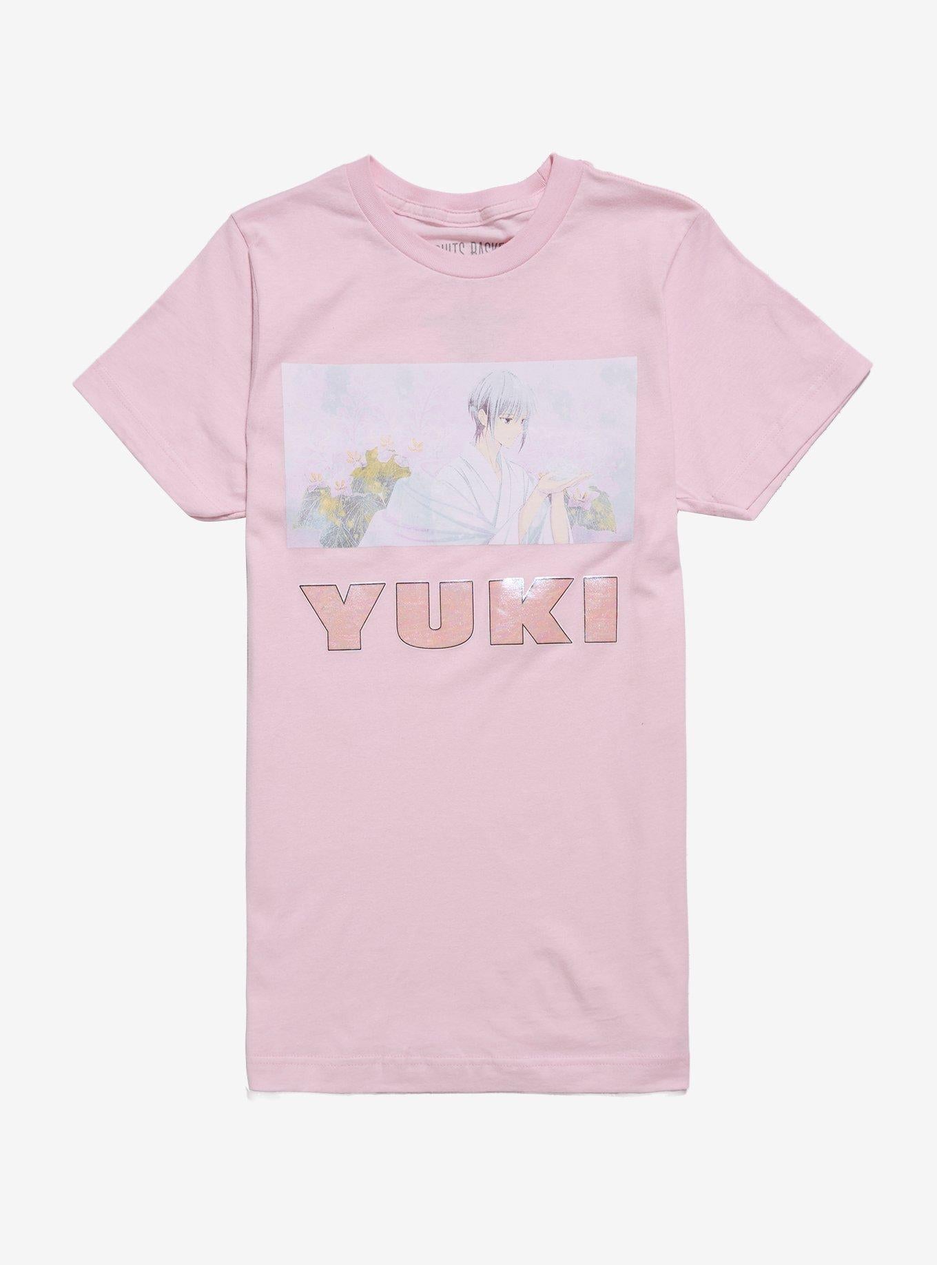 Fruits Basket Yuki Pink Boyfriend Fit Girls T-Shirt