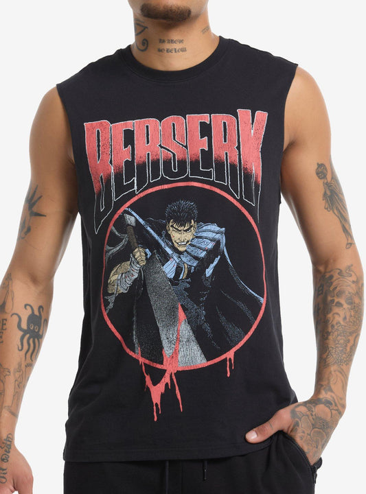 Berserk Guts Bloody Sword Muscle Tank Top