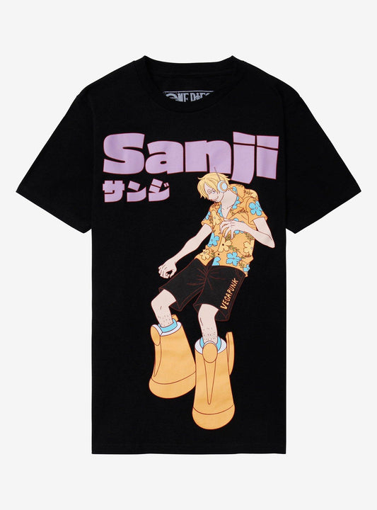 One Piece Egghead Island Sanji Boyfriend Fit Girls T-Shirt