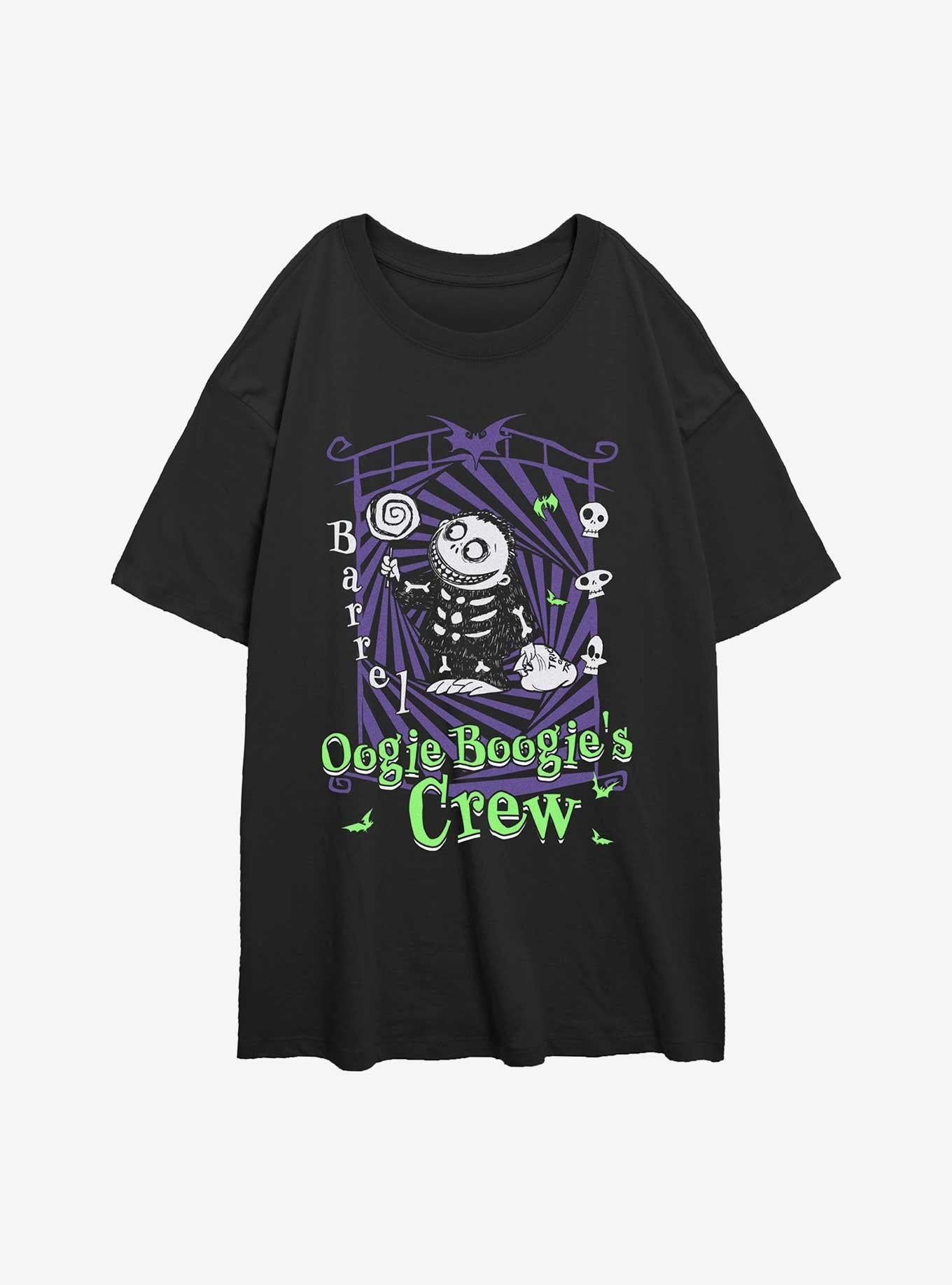 The Nightmare Before Christmas Boogies Crew Barrel Girls Oversized TShirt T-Shirt | Premium Graphic | Perfect For Daily Wear