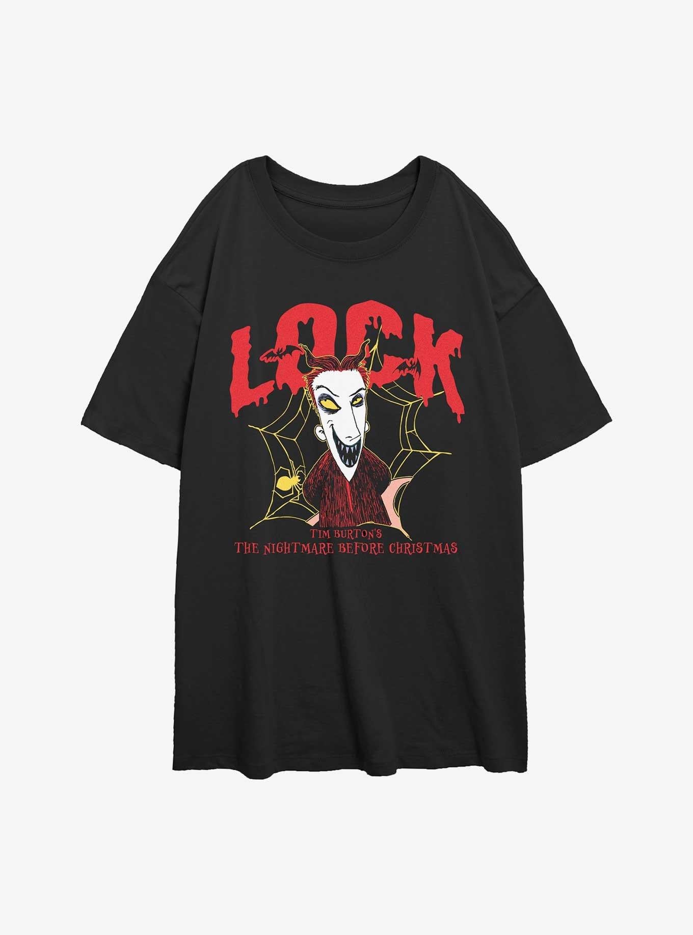 The Nightmare Before Christmas Collegiate Lock Girls Oversized TShirt T-Shirt | Top Trending Graphic | Perfect For Daily Wear