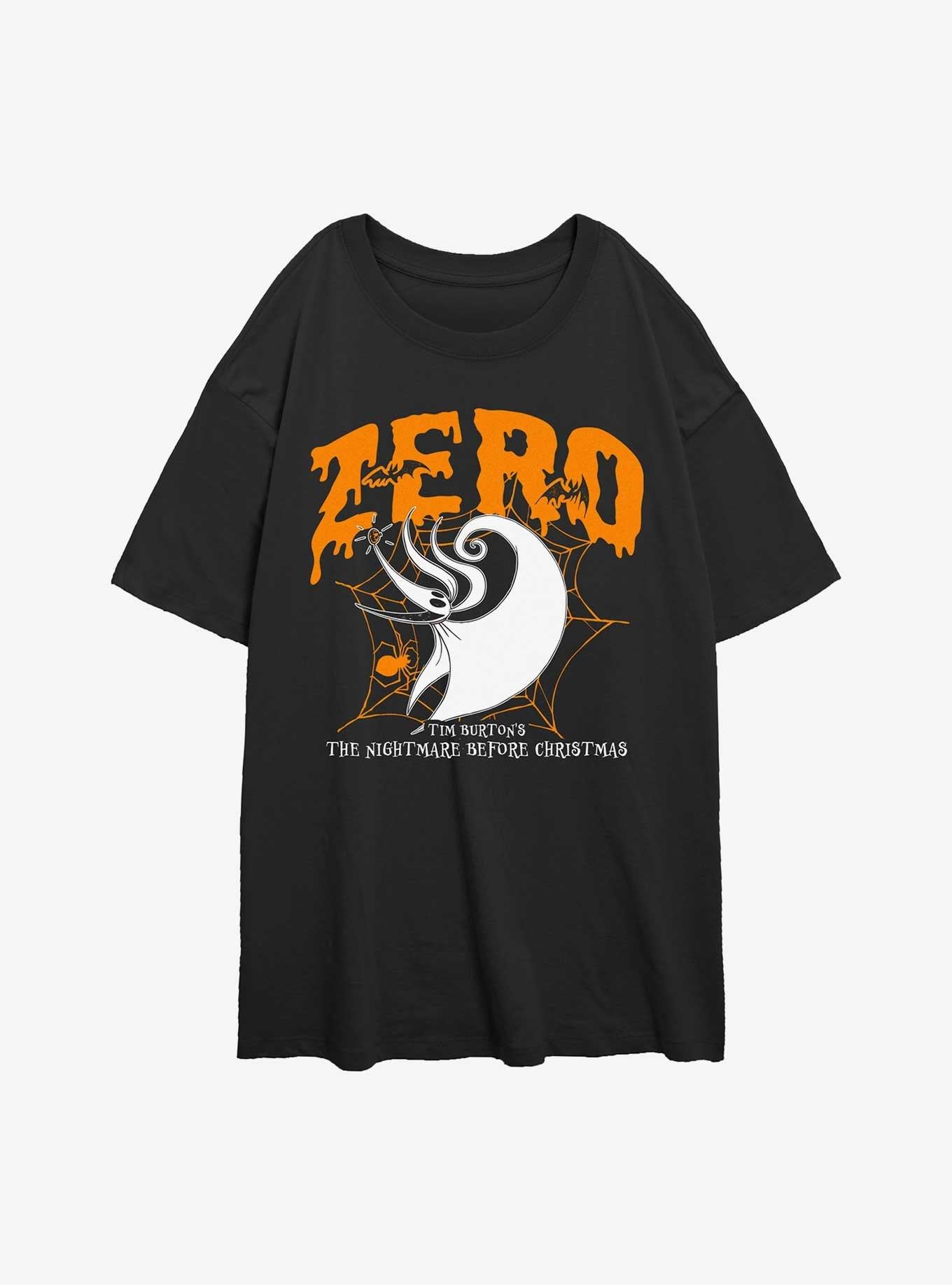 The Nightmare Before Christmas Collegiate Zero Girls Oversized TShirt T-Shirt | Holiday Edition | Limited Christmas Style