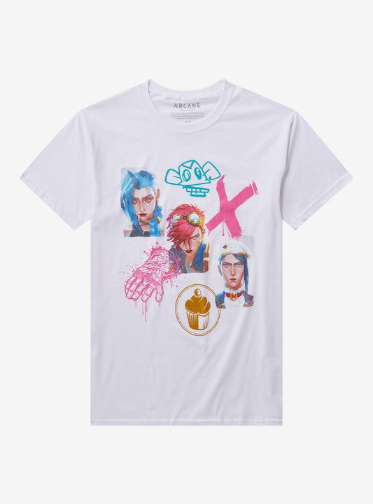 Arcane Graffiti Collage Girls T-Shirt