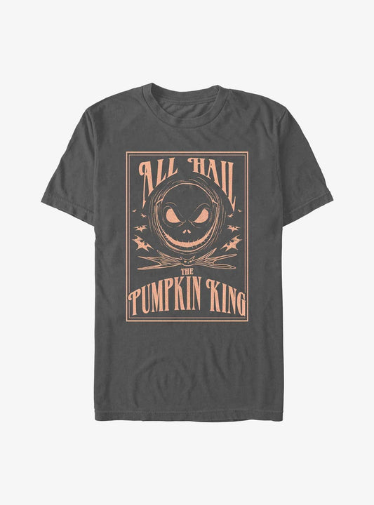 The Nightmare Before Christmas Hail The Pumpkin King Garment Dye TShirt T-Shirt | Cute Festive Style | Limited Christmas Style
