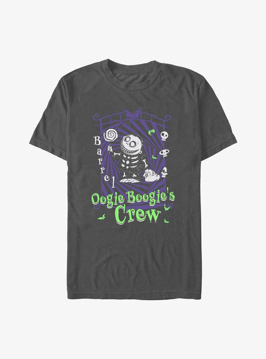 The Nightmare Before Christmas Boogies Crew Barrel Garment Dye TShirt T-Shirt | Holiday Edition | Great For Christmas Season