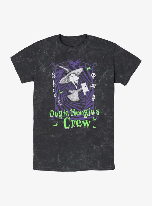 The Nightmare Before Christmas Boogies Crew Shock Mineral Wash TShirt T-Shirt | Best-Selling Design | Perfect Holiday Gift