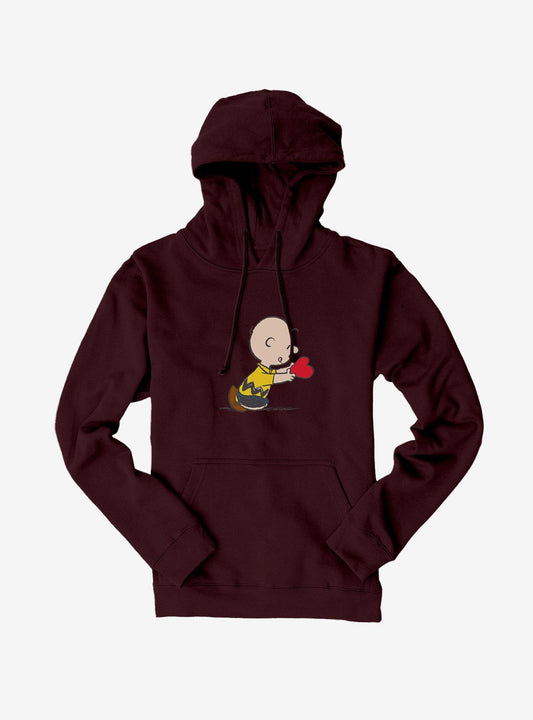 Peanuts Charlie Brown Valentine's Day Heart Card Hoodie