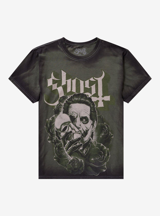 Ghost Papa Emeritus Mask Seam Spray Girls T-Shirt