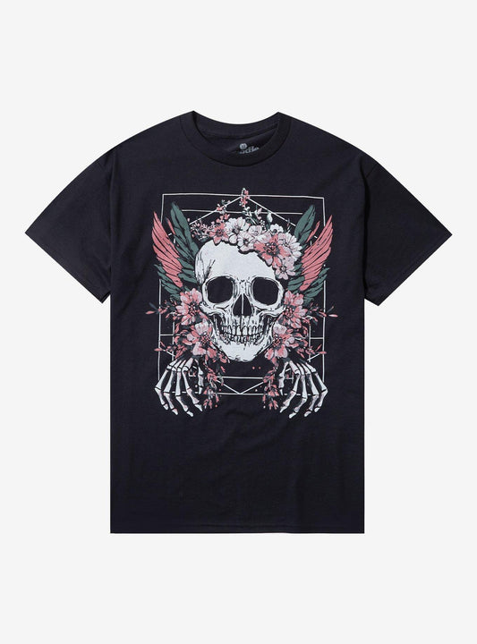 Floral Skull T-Shirt By Goodie Two Sleeves