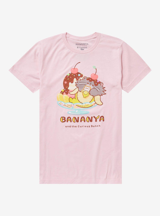 Bananya Ice Cream Sundae Girls T-Shirt