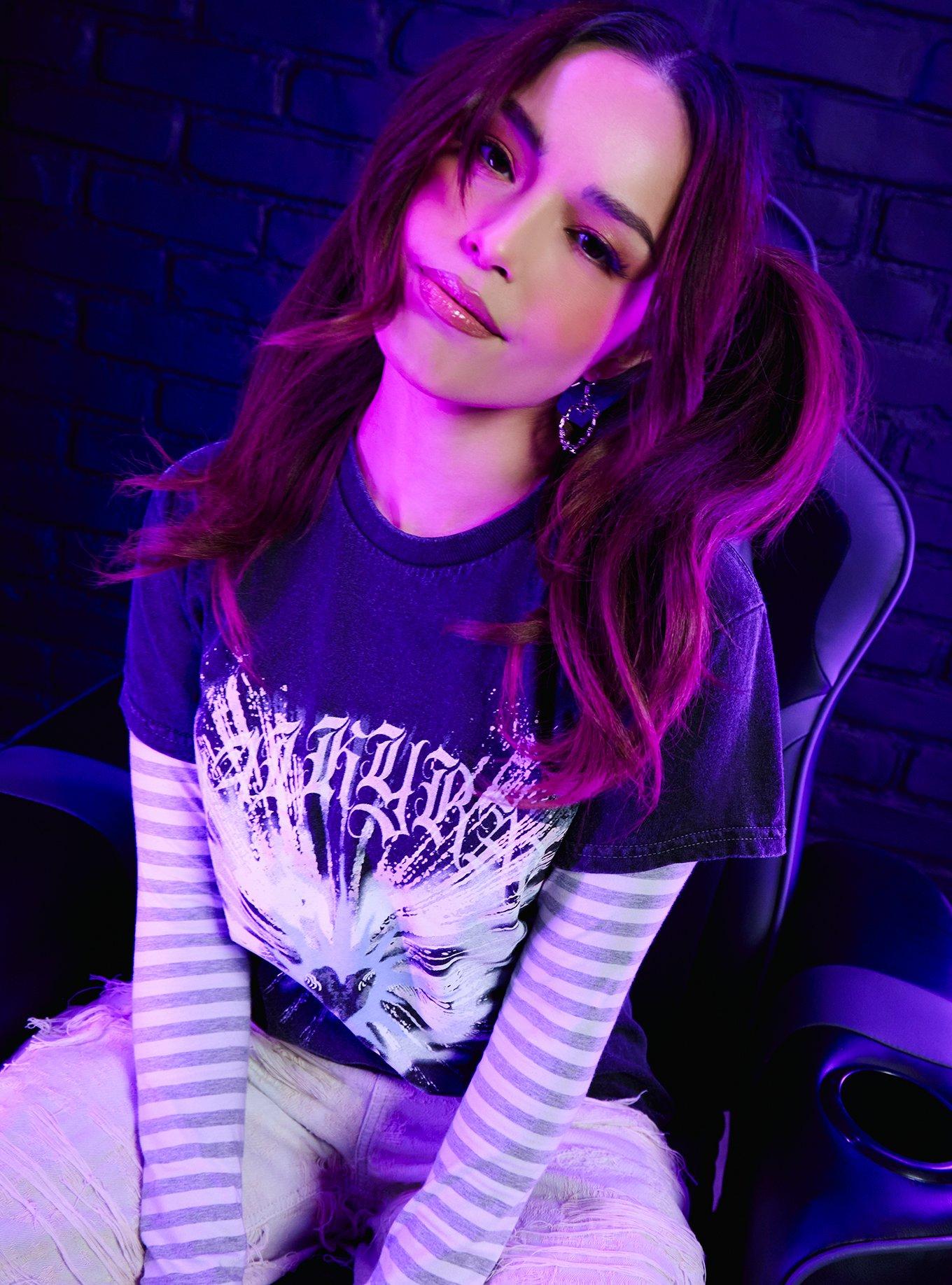 Valkyrae Butterfly Heart Mineral Wash T-Shirt