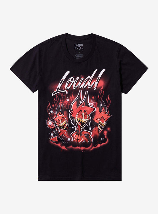 Hazbin Hotel Alastor Loud Collage Airbrush T-Shirt