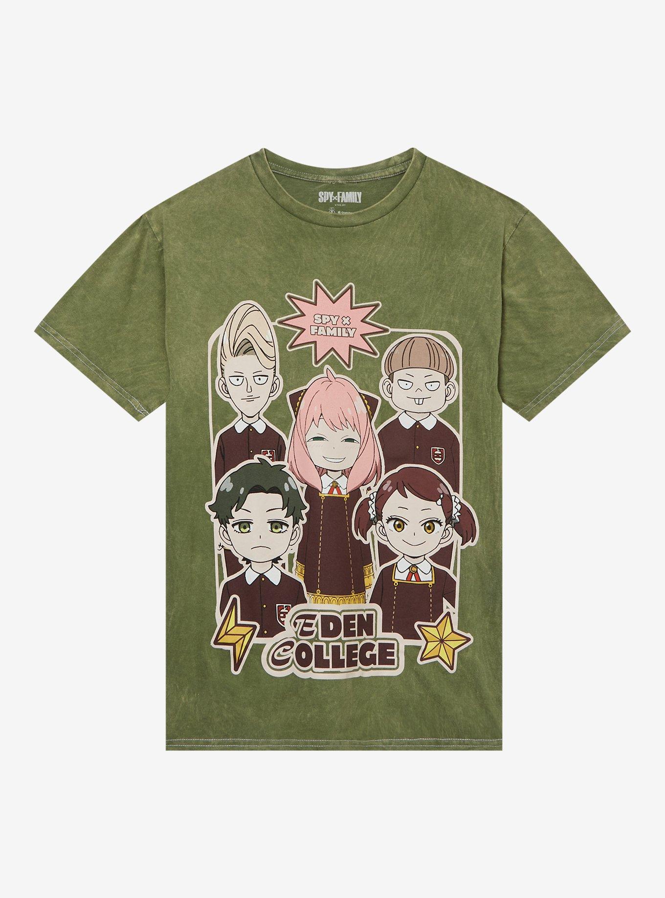 Spy X Family Anya Group Green Wash Girls T-Shirt