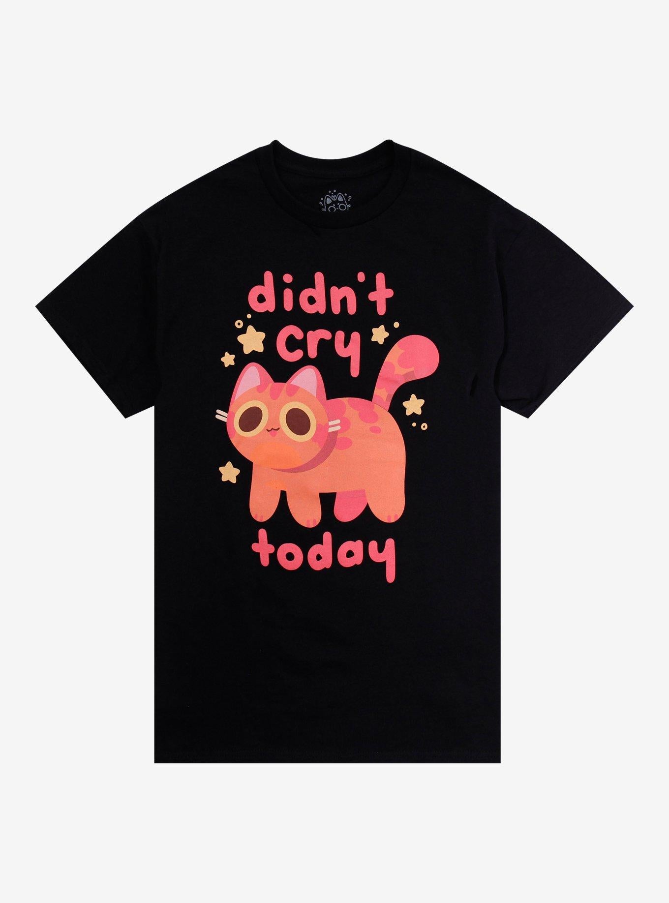 Didn't Cry Today Cat T-Shirt By Hollyddraws